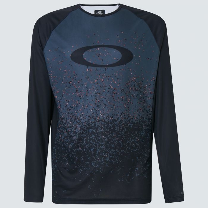 Mtb Ls Tech Tee / Gray Pixel Print